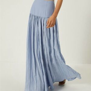 Commense Sky Blue Maxi Skirt